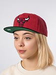 Бейсболка MITCHELL NESS арт. HS10402-CBURED1 Chicago Bulls NBA (красный / черный)